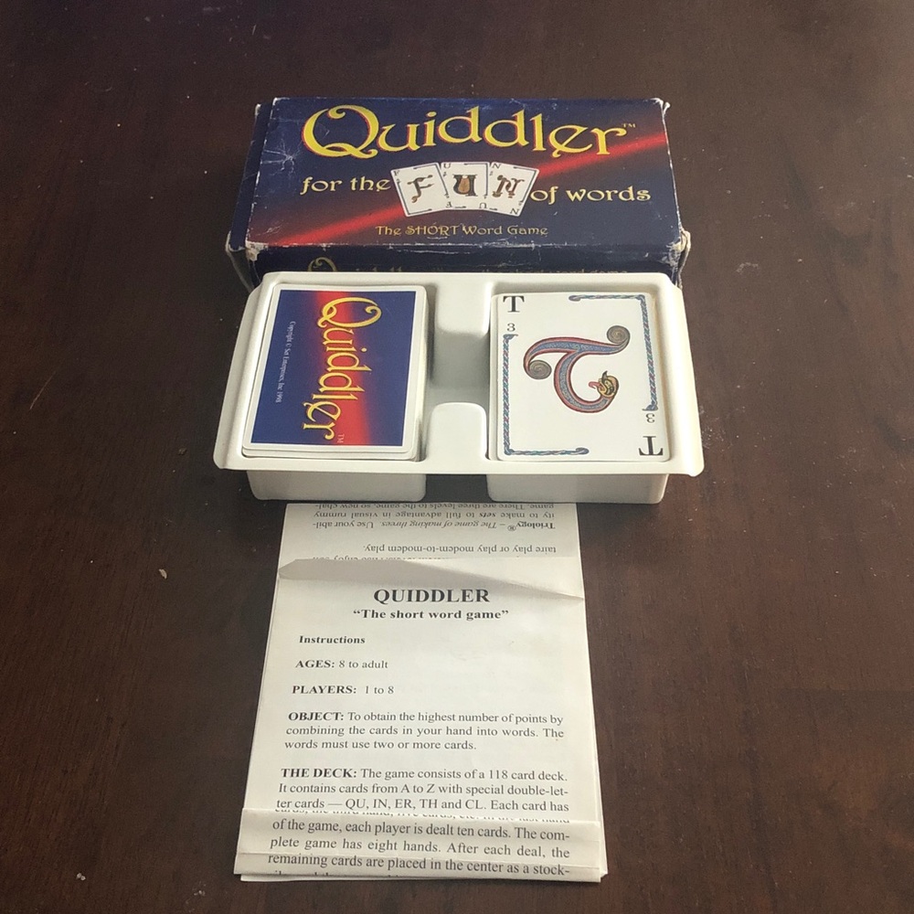 🛍️ Quiddler Card One Word Game ©️1998